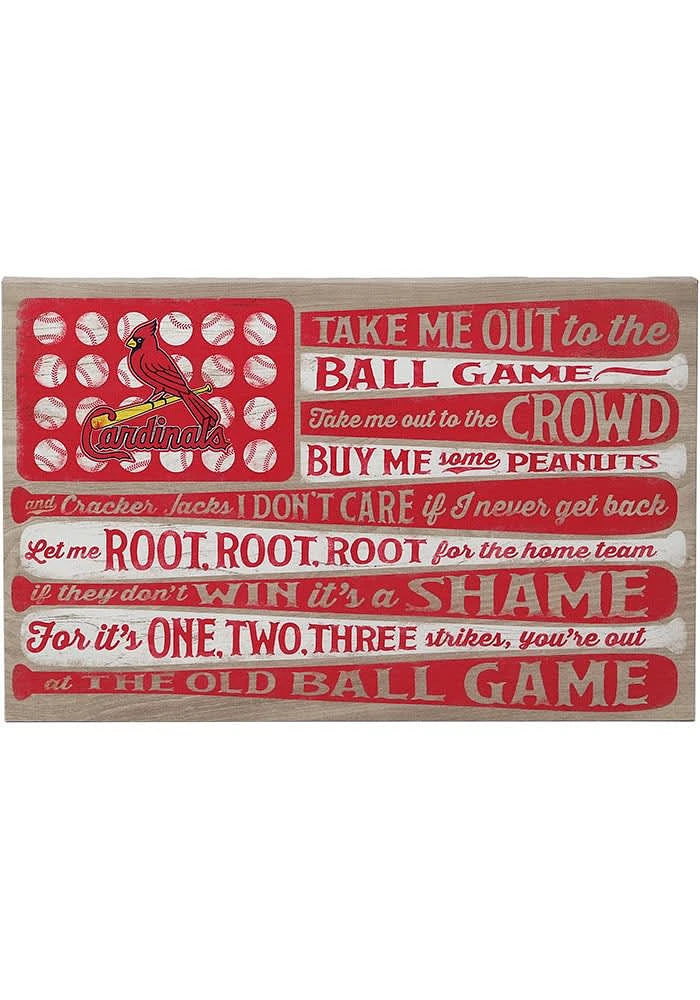 St Louis Cardinals Flag Stretched Canvas Wall Art