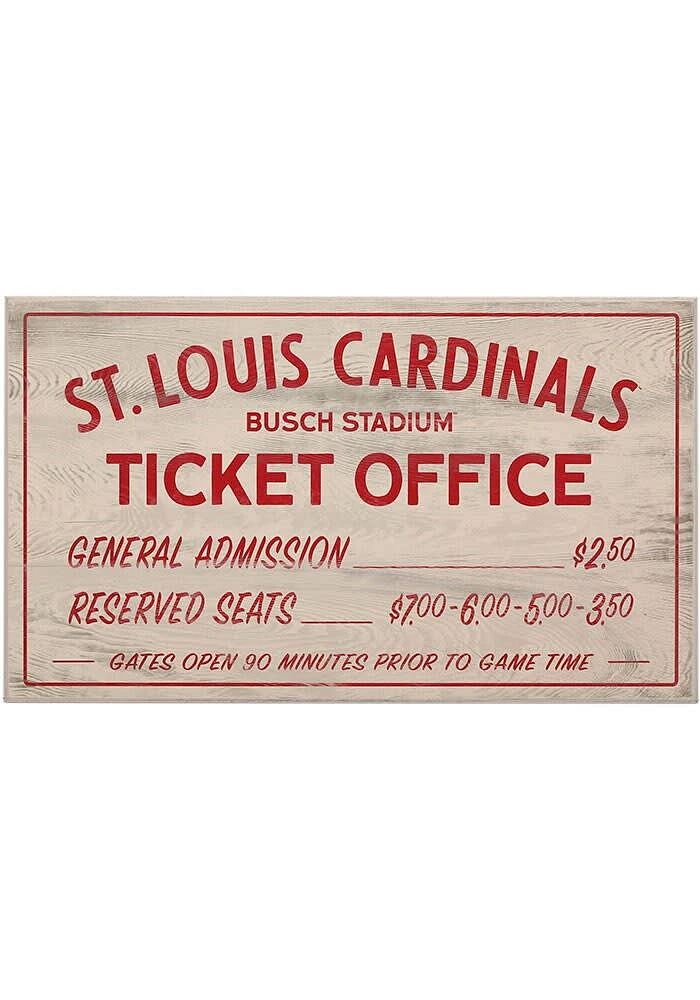 St Louis Cardinals Wood Sign