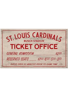 St Louis Cardinals Wood Sign