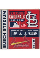 St Louis Cardinals Deep Wood Block Sign
