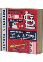 St Louis Cardinals Deep Wood Block Sign