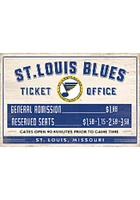 St Louis Blues Ticket Wood Sign