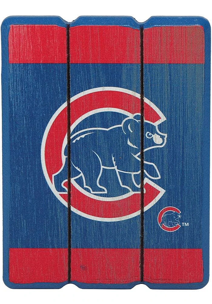 Chicago Cubs Wood Panel Magnet