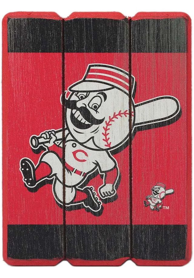 Cincinnati Reds Wood Panel Magnet