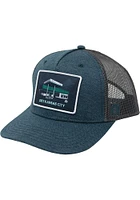 KC BBQ 5 Panel Trucker Adjustable Hat - Navy Blue
