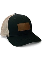 Kansas Leather State Trucker Adjustable Hat - Black