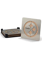 Pittsburgh Steelers 4 Pack Stainless Steel Boaster Coaster - Silver