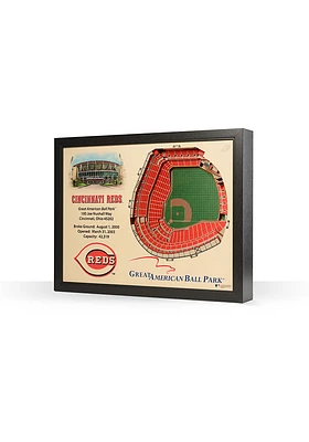 Cincinnati Reds 3D Stadium View Wall Art