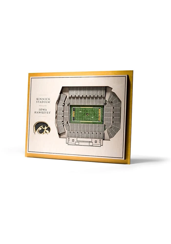 Iowa Hawkeyes 5-Layer 3D Stadium View Wall Art