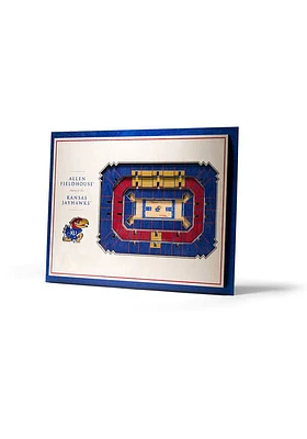 Kansas Jayhawks 5-Layer 3D Stadium View Wall Art - Tan