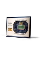 Michigan Wolverines 5-Layer 3D Stadium View Wall Art - Tan