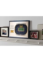 Michigan Wolverines 5-Layer 3D Stadium View Wall Art - Tan