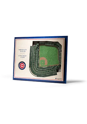 Chicago Cubs Team 5-Layer 3D Stadium View Wall Art - Tan