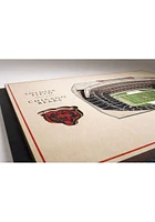 Chicago Bears 5-Layer 3D Stadium View Wall Art - Tan