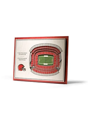 Cleveland Browns 5-Layer 3D Stadium View Wall Art - Tan