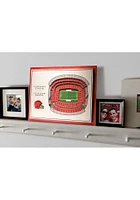 Cleveland Browns 5-Layer 3D Stadium View Wall Art - Tan