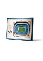 Detroit Lions 5-Layer 3D Stadium View Wall Art - Tan