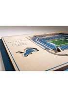 Detroit Lions 5-Layer 3D Stadium View Wall Art - Tan
