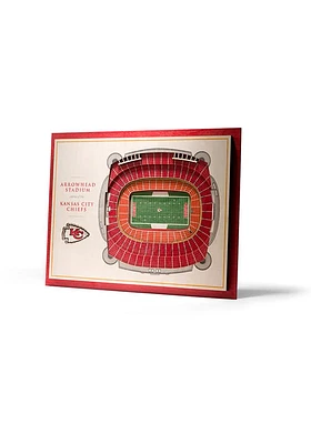 Kansas City Chiefs 5-Layer 3D Stadium View Wall Art - Tan