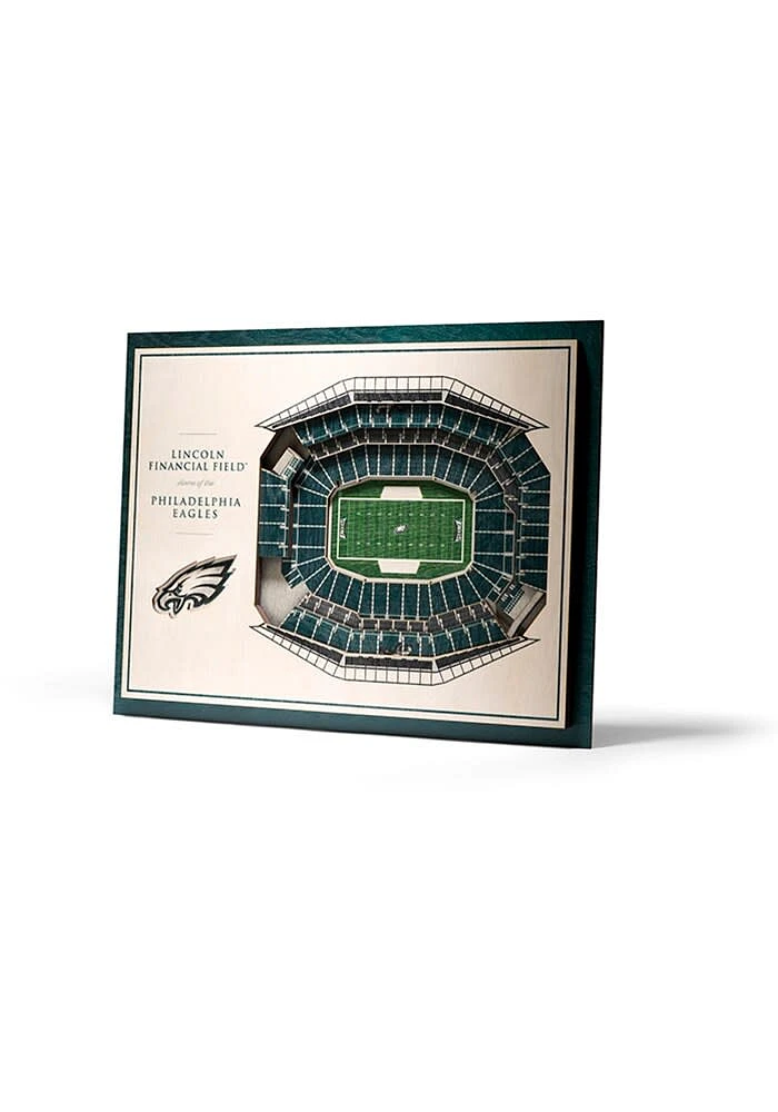 Philadelphia Eagles 5-Layer 3D Stadium View Wall Art - Tan