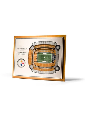 Pittsburgh Steelers 5-Layer 3D Stadium View Wall Art - Tan