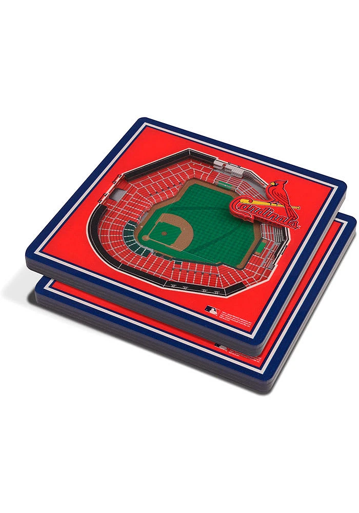 St Louis Cardinals 3D Stadium View Coaster - Red