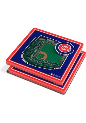 Chicago Cubs 3D Stadium View Coaster - Blue