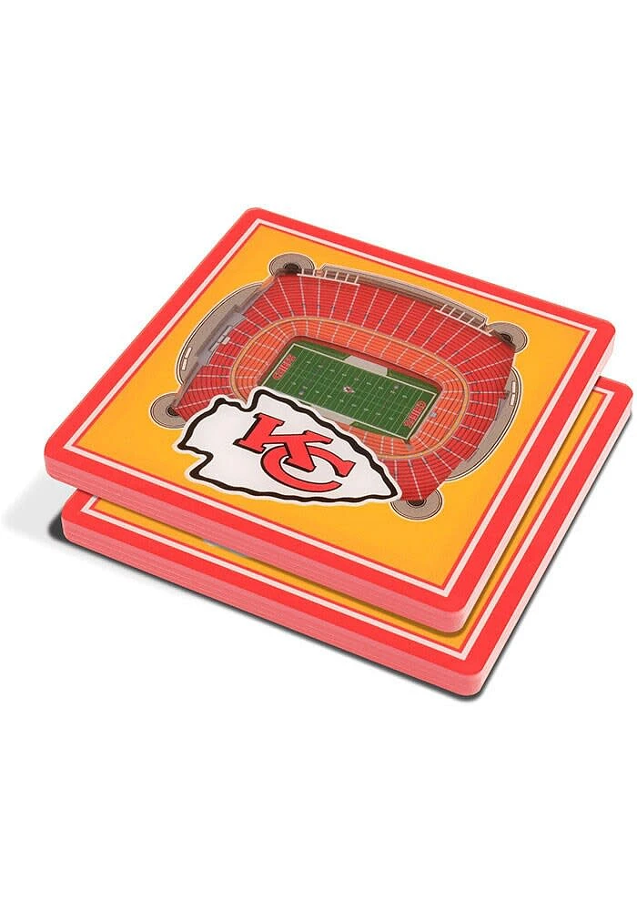 Kansas City Chiefs 3D Stadium View Coaster - Red