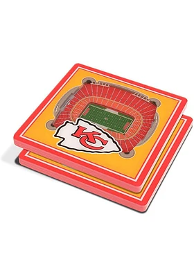 Kansas City Chiefs 3D Stadium View Coaster - Red