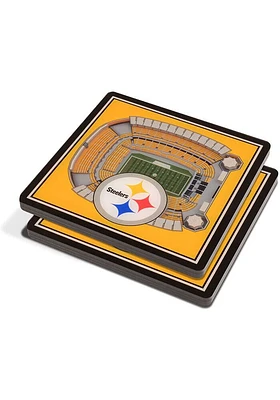 Pittsburgh Steelers 3D Stadium View Coaster - Black