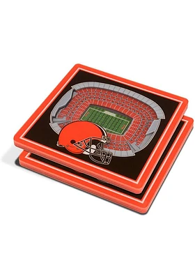 Cleveland Browns 3D Stadium View Coaster - Brown