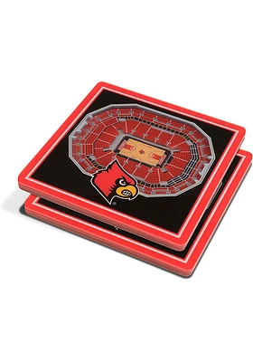 Louisville Cardinals 3D Stadium View Coaster - Black