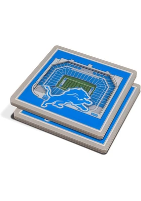 Detroit Lions 3D Stadium View Coaster - Blue