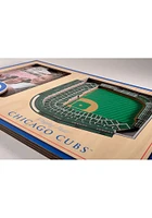 Chicago Cubs Stadium View 4x6 Picture Frame - Brown
