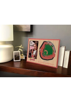 St Louis Cardinals Stadium View 4x6 Picture Frame - Brown