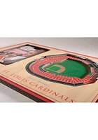 St Louis Cardinals Stadium View 4x6 Picture Frame - Brown