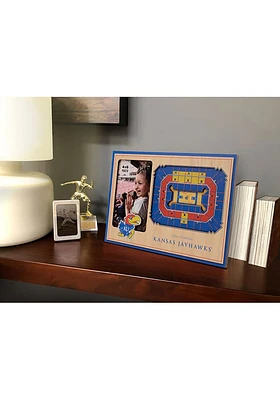Kansas Jayhawks Stadium View 4x6 Picture Frame - Brown