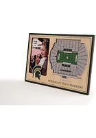 Michigan State Spartans Stadium View 4x6 Picture Frame - Brown
