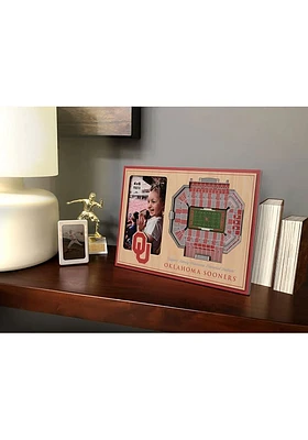 Oklahoma Sooners Stadium View 4x6 Picture Frame - Brown