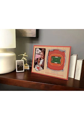 Kansas City Chiefs Stadium View 4x6 Picture Frame - Brown