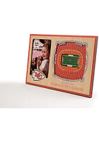 Kansas City Chiefs Stadium View 4x6 Picture Frame - Brown