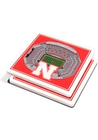 Nebraska Cornhuskers 3D Stadium View Coaster - Red