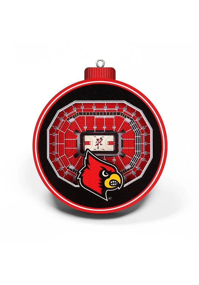 Louisville Cardinals 3D Stadium View Ornament - Black