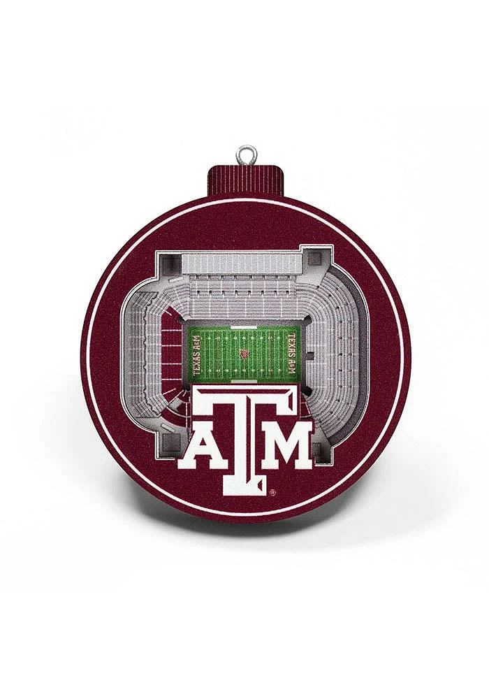 Texas A&M Aggies 3D Stadium View Ornament - Red
