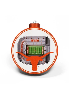 Texas Longhorns 3D Stadium View Ornament - White