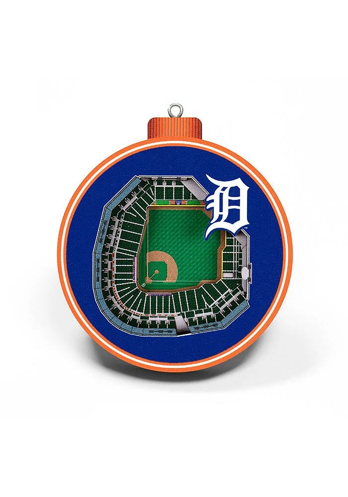 Detroit Tigers 3D Stadium View Ornament - Blue