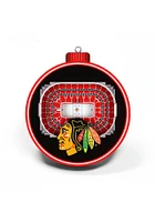 Chicago Blackhawks 3D Stadium View Ornament - Black