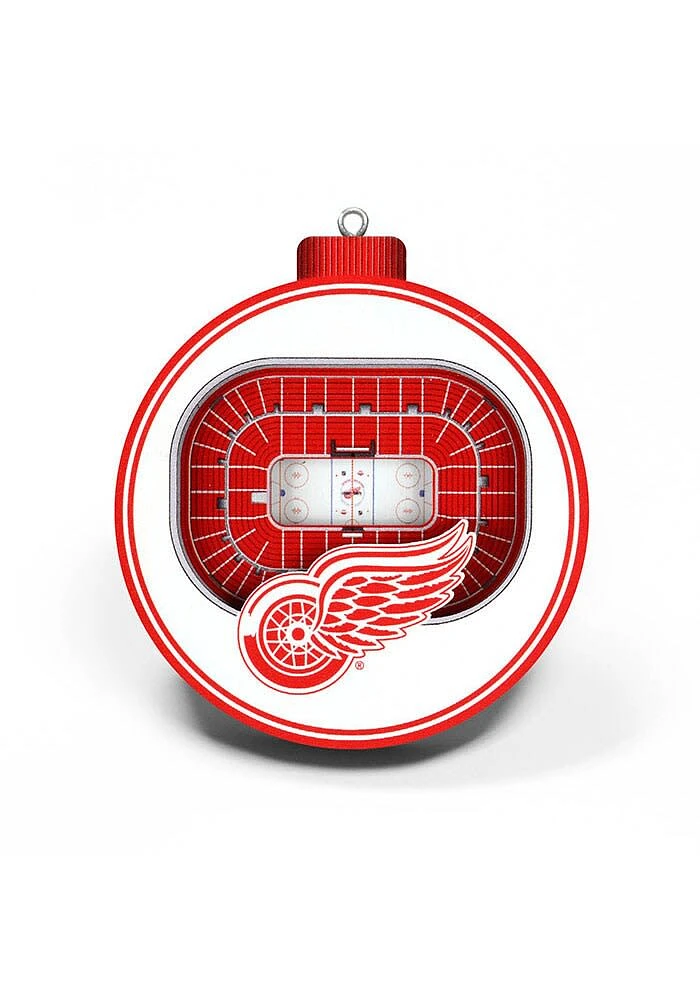 Detroit Red Wings 3D Stadium View Ornament - White