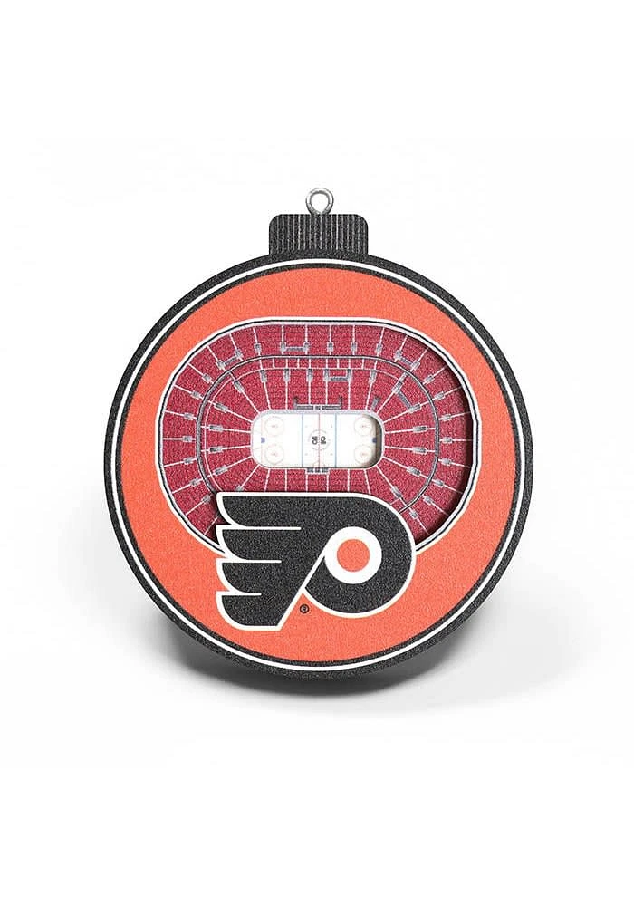 Philadelphia Flyers 3D Stadium View Ornament - Orange