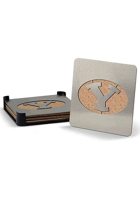 BYU Cougars 4 Pack Stainless Steel Boaster Coaster